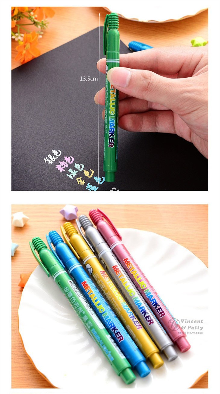 5 Pcs Metallic Color Marker Pen